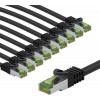 Goobay 69799 Ethernet komutacinis kabelis CAT 8.1, S/FTP (PiMF), GHMT sertifikuotas, 5 m, juodas (10 vnt.)