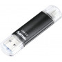 Hama Laeta Twin USB laikmena, 16 GB, USB 3.2 Gen 1 (3.1 Gen 1), juoda