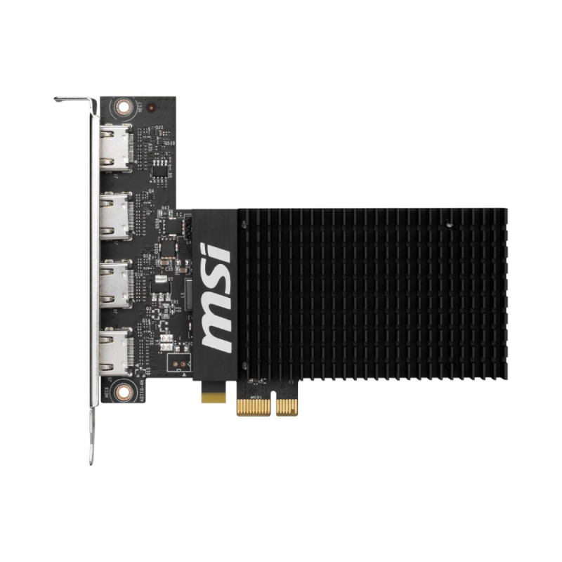 MSI GeForce GT 710 2GD3H vaizdo plokštė su 4 HDMI jungtimis, 2 GB GDDR3, 64 bitų
