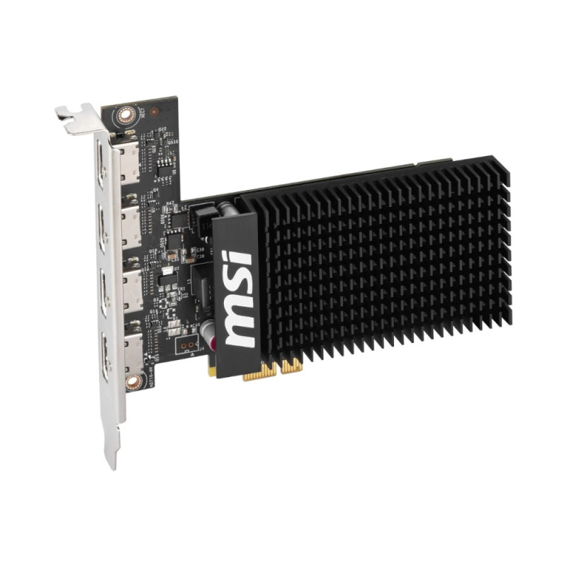 MSI GeForce GT 710 2GD3H vaizdo plokštė su 4 HDMI jungtimis, 2 GB GDDR3, 64 bitų