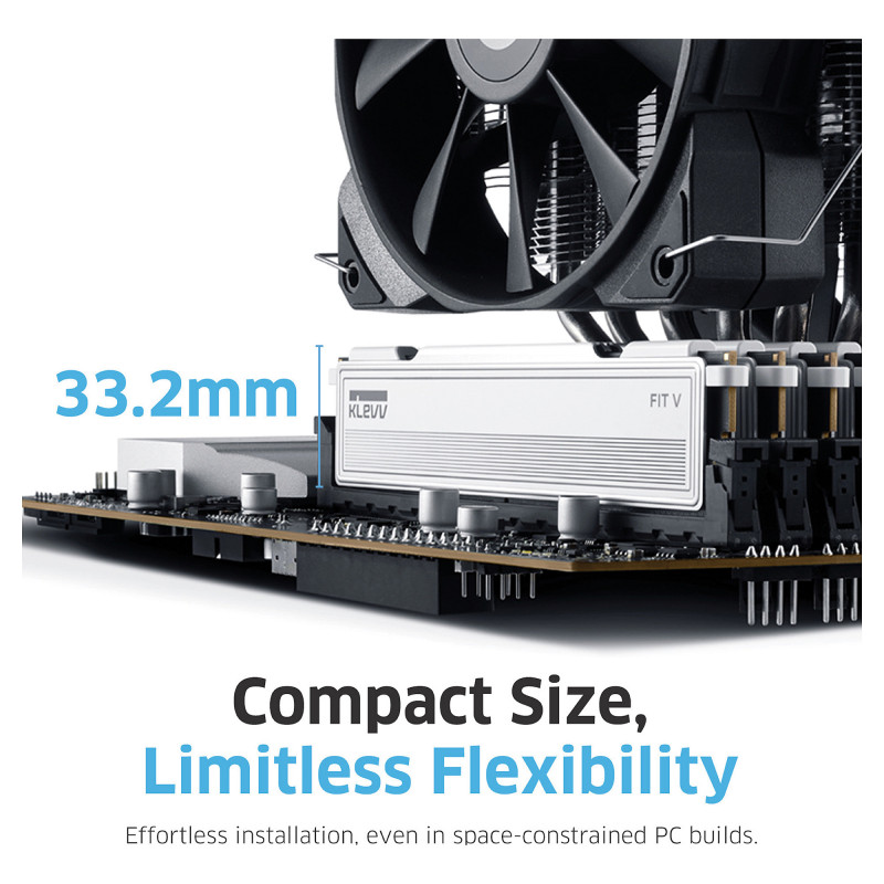 Klevv FIT V KD5AGU880-60A300F operatyviosios atminties rinkinys, 32 GB (2 x 16 GB), DDR5-6000, CL30