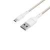 WINX LINK Simple USB–Micro USB įkrovimo laidas, pintas nailonu, 100 cm, baltas