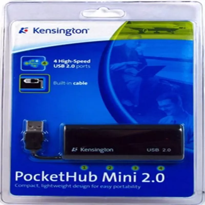 Kensington PocketHUB Mini USB 2.0 šakotuvas su 4 prievadais (33399EU)