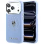 Karl Lagerfeld Point & Choupette Sketch MagSafe apsauginis dėklas iPhone 18 Pro Max / 17 Pro Max, mėlynos spalvos