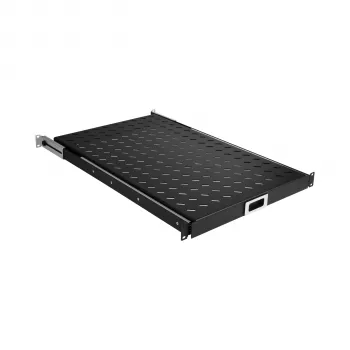 EFB Elektronik 691651ATS.12 19″ serverių spintos lentyna, ištraukiama, 1U, giliai juoda RAL 9005