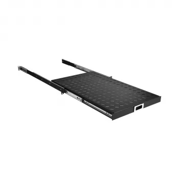 EFB Elektronik 691651ATS.12 19″ serverių spintos lentyna, ištraukiama, 1U, giliai juoda RAL 9005