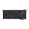 LogiLink FAU102B 19″ 1U ventiliatorių modulis su 2 ventiliatoriais ir jungikliu, juodas