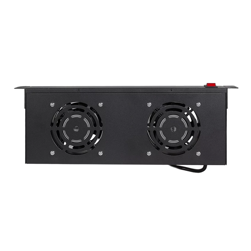 LogiLink FAU102B 19″ 1U ventiliatorių modulis su 2 ventiliatoriais ir jungikliu, juodas