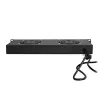 LogiLink FAU102B 19″ 1U ventiliatorių modulis su 2 ventiliatoriais ir jungikliu, juodas