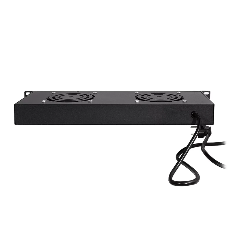 LogiLink FAU102B 19″ 1U ventiliatorių modulis su 2 ventiliatoriais ir jungikliu, juodas