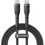 Veger CC03 juodas 1,5 m laidas USB-C – USB-C, PD 48 V, 5 A, 240 W
