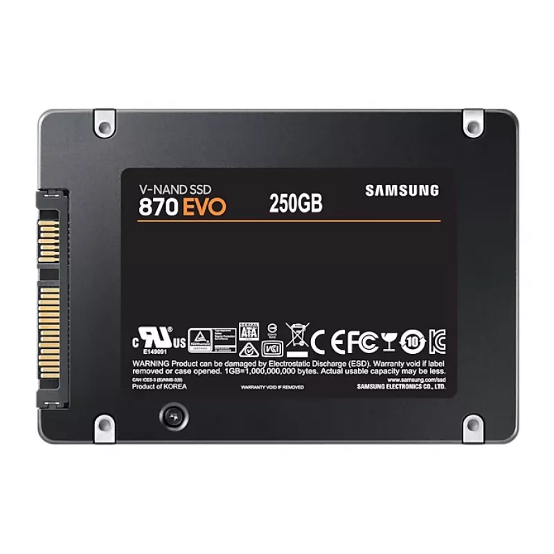 Samsung 870 EVO SATA SSD 250 GB, 2,5″, MZ-77E250BW