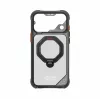 Skinarma Saturn Skin000485 apsauginis dėklas su MagSafe ir RotatingKick Stand, skirtas iPhone 18 Pro Max / 17 Pro Max, juodos spalvos