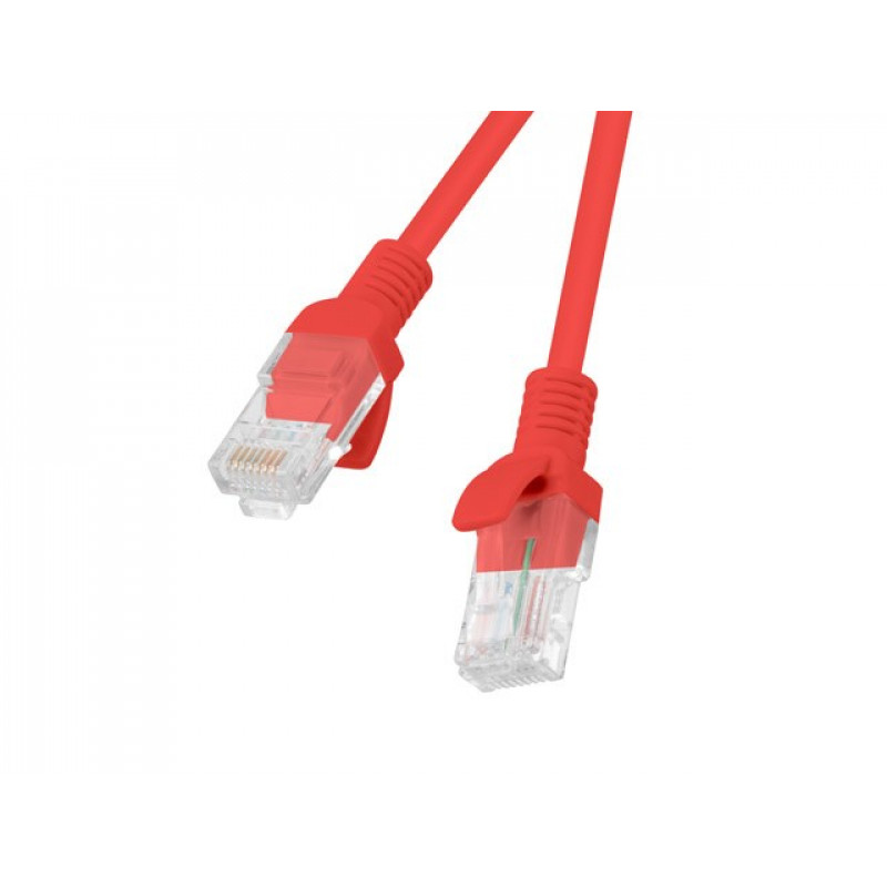Lanberg PCU6-10CC-0025-R RJ45 Cat.6 U/UTP jungiamasis kabelis, 0,25 m, raudonas