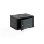 Alantec SW-6U-600-450-01-CF pakabinama serverių spinta 19 colių 6U, 600x450, juoda, surenkama pačiam (Flat Pack)
