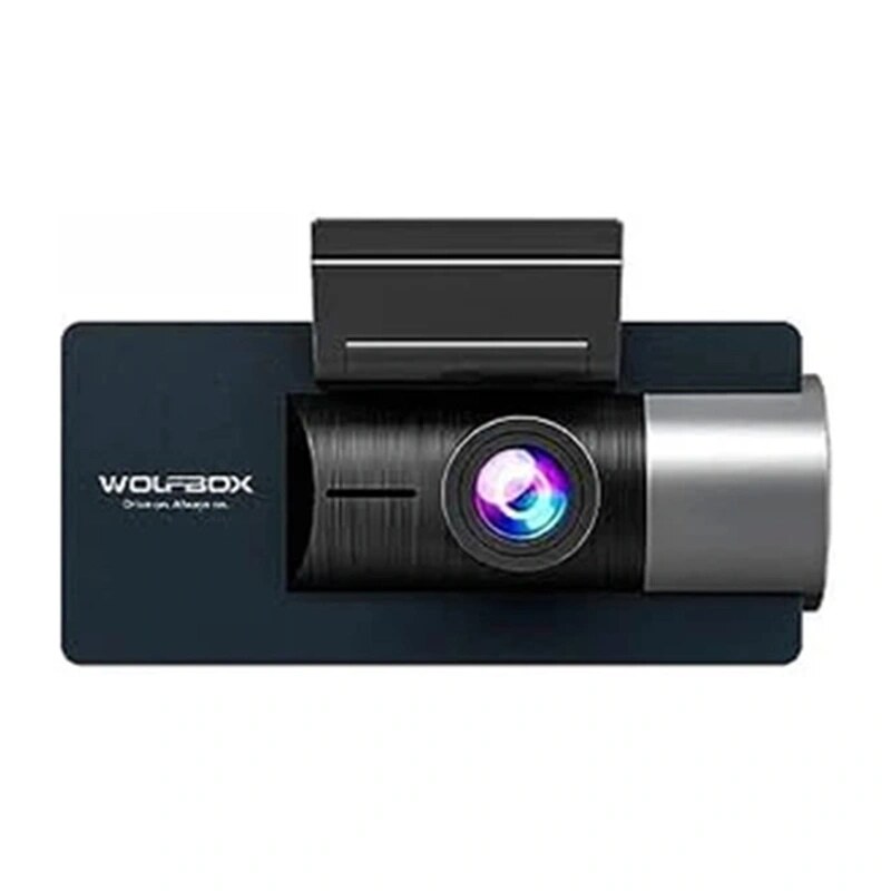 WOLFBOX i17 automobilinis registratorius, 4K priekinė + 2,5K galinė + 1080p salono kamera, Wi-Fi, 64 GB