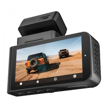 WOLFBOX X3 automobilinis registratorius, 2,5K priekinė + 1080p galinė kamera, Wi-Fi, 64 GB