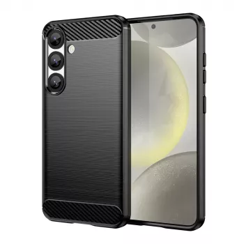 iLike Carbon Case lankstus silikoninis dėklas Xiaomi Poco F7 Pro telefonui, juodas