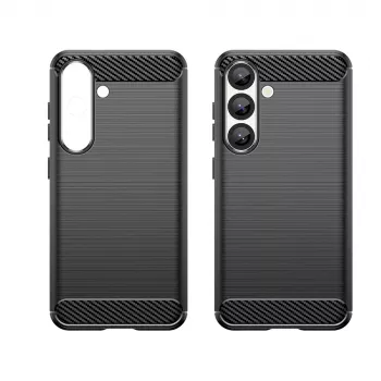 iLike Carbon Case lankstus silikoninis dėklas Xiaomi Poco F7 Pro telefonui, juodas