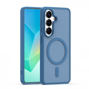 iLike Mag Matt dėklas Samsung Galaxy A16 4G / A16 5G / A17 4G / A17 5G telefonams su didele kameros išpjova, tamsiai mėlynas
