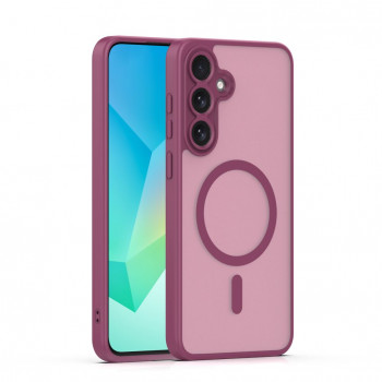 iLike Mag Matt dėklas Samsung Galaxy A16 4G / A16 5G / A17 4G / A17 5G telefonams su didele kameros išpjova, bordo