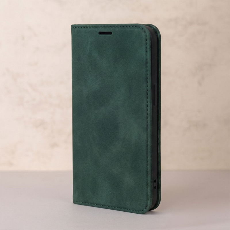 TFO Smart Suede atverčiamas dėklas iPhone 17 Pro 6,3 / iPhone 18 Pro 6,3, žalias