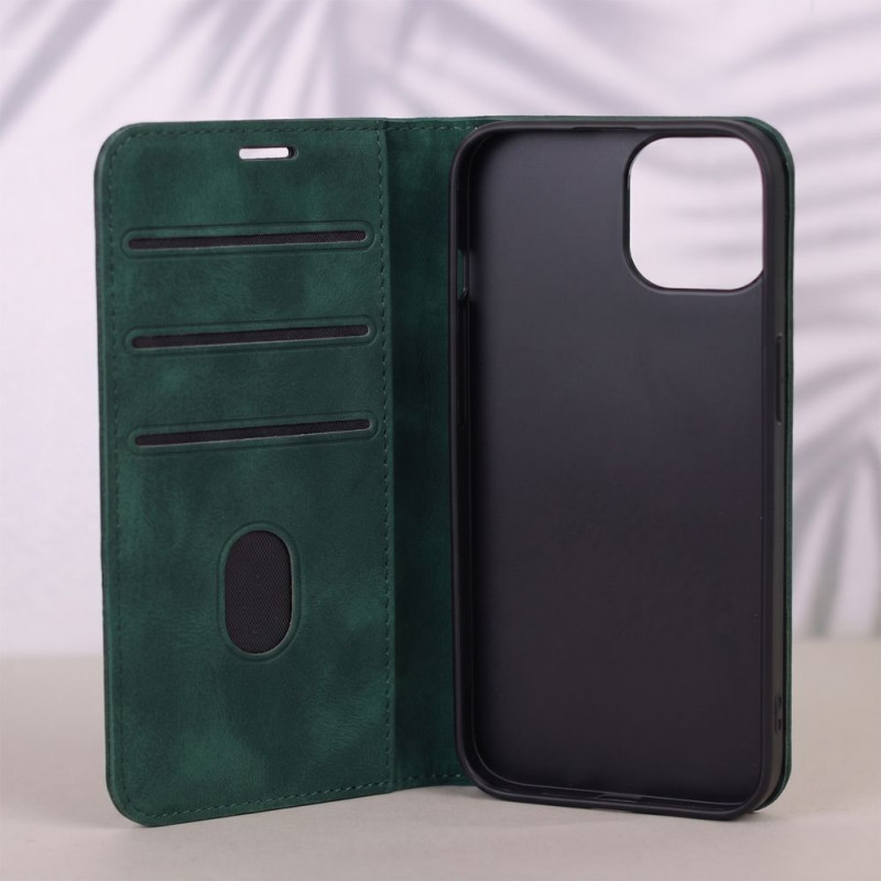 TFO Smart Suede atverčiamas dėklas iPhone 17 Pro 6,3 / iPhone 18 Pro 6,3, žalias