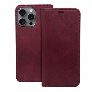 TFO Smart Suede atverčiamas dėklas iPhone 17 Pro 6,3 / iPhone 18 Pro 6,3, bordo