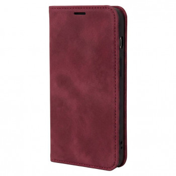 TFO Smart Suede atverčiamas dėklas iPhone 17 Pro 6,3 / iPhone 18 Pro 6,3, bordo