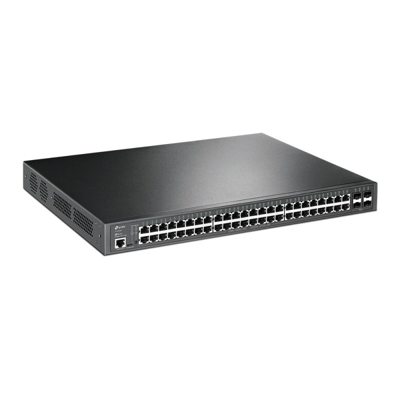 TP-Link JetStream TL-SG3452P L2/L3 valdomas tinklo komutatorius, Gigabit Ethernet, PoE, 1U, juodas