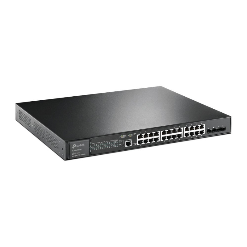 TP-Link JetStream TL-SG3428XMP L2+ valdomas tinklo komutatorius, Gigabit Ethernet, PoE, 1U, juodas