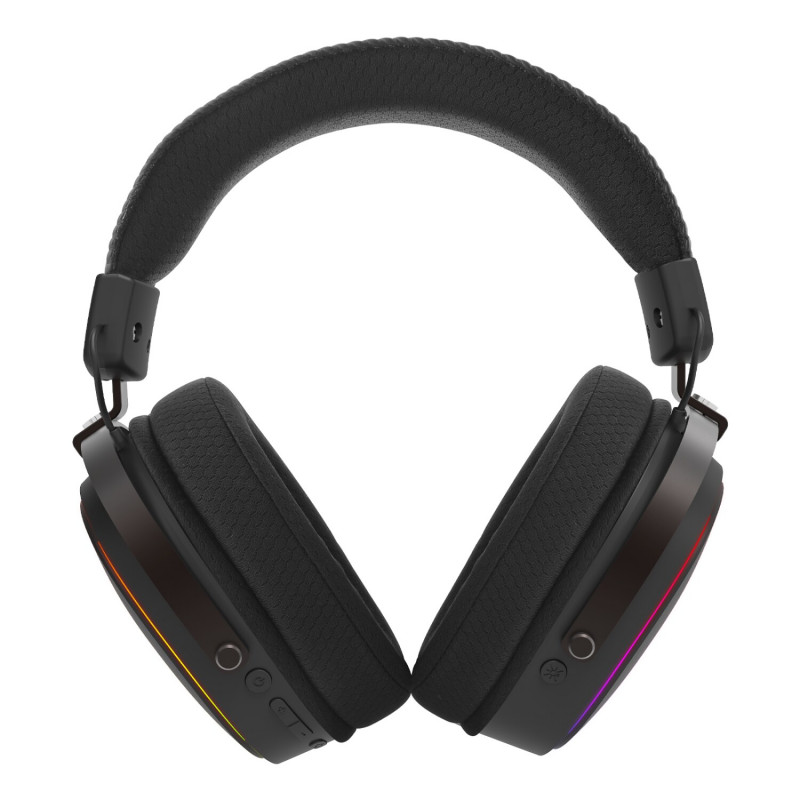 Redragon FURY WRS H831 žaidimų ausinės (juodos) su belaidžiu ryšiu ir mikrofonu