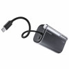 SHARGE Flow 3 powerbankas, 10 000 mAh, 45 W PD, su USB-C laidu, juodas