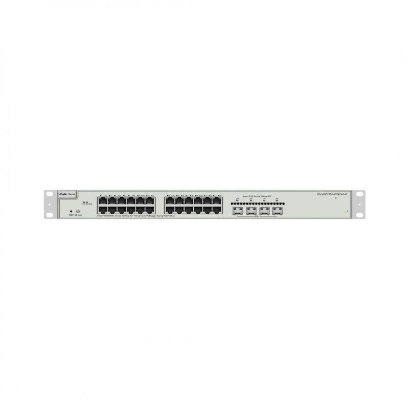 Reyee RG-NBS5200-24GT4XS-P-V2 PoE komutatorius su valdymu: 24 prievadai ir 4x SFP+