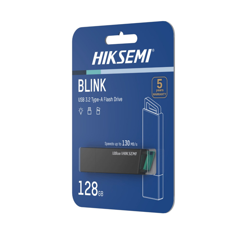 Hiksemi Blink HS-USB-E302 128 GB USB 3.2 raktų atmintinė, juoda