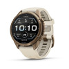 Garmin Fenix 9 Pro 010-04335-26 išmanusis laikrodis (43 mm), titanas Autumn Gold, silikoninė kreminė / pilka apyrankė
