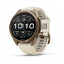 Garmin Fenix 9 Pro 010-04335-26 išmanusis laikrodis (43 mm), titanas Autumn Gold, silikoninė kreminė / pilka apyrankė