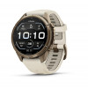 Garmin Fenix 9 Pro 010-04335-26 išmanusis laikrodis (43 mm), titanas Autumn Gold, silikoninė kreminė / pilka apyrankė