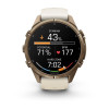 Garmin Fenix 9 Pro 010-04335-26 išmanusis laikrodis (43 mm), titanas Autumn Gold, silikoninė kreminė / pilka apyrankė