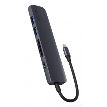 Epico 6in1 Alu Hub 8K USB-C šakotuvas 6 viename, dangaus mėlynas