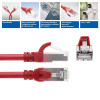ACT FC2505 S/FTP CAT6A prijungimo kabelis, 5 m, raudonas