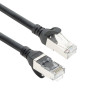 ACT FC2910 juodas S/FTP CAT6A jungiamasis kabelis 10 m, TPE, itin lankstus, RJ45 su apsauga nuo užkabinimo