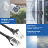 ACT FC2910 juodas S/FTP CAT6A jungiamasis kabelis 10 m, TPE, itin lankstus, RJ45 su apsauga nuo užkabinimo