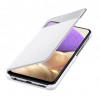 Samsung Smart S View Wallet Cover dėklas Galaxy A32 5G telefonui, baltas