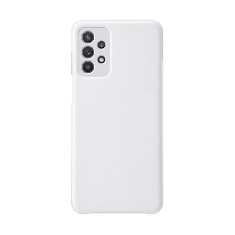 Samsung Smart S View Wallet Cover dėklas Galaxy A32 5G telefonui, baltas