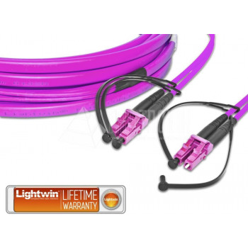 Lightwin LDP-50 LC-LC 20.0 OM4 FD šviesolaidinis laidas, 20 m, violetinės spalvos