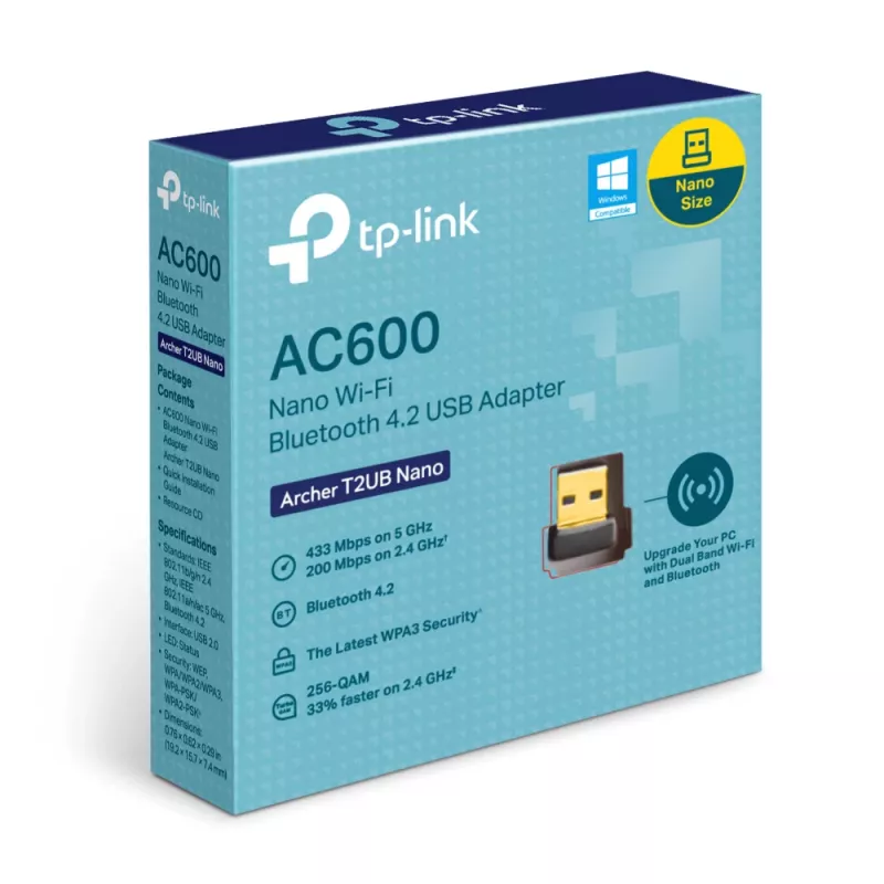 Tinklo adapteris TP-Link Archer T2UB Nano
