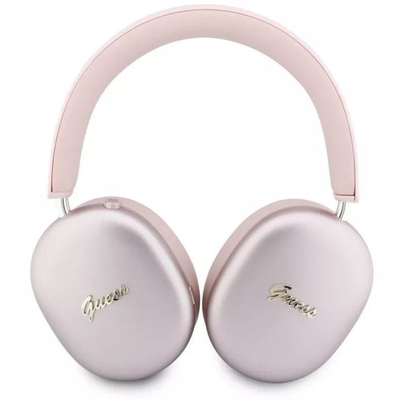 Guess Metallic Script Logo ENC rožinės belaidės ausinės