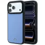 Mercedes Leather Mesh with Bow Line MagSafe dėklas mobiliajam telefonui iPhone 18 Pro Max / 17 Pro Max, mėlynas