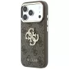 Guess 4G & Big Strass Logo dėklas mobiliajam telefonui iPhone 18 Pro / 17 Pro, rudas